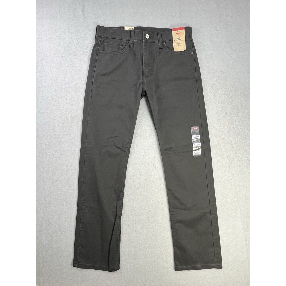 Levis 513 Slim Straight Stretch Black Pants Men's 30x30 Jeans Gorpcore Versatile